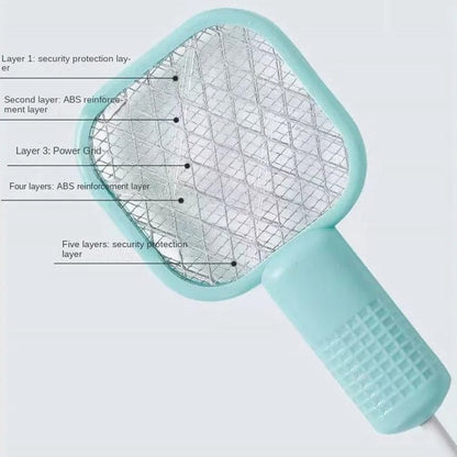 Electric USB Mosquito Killer Racket – 2-in-1 Rechargeable Night Lamp